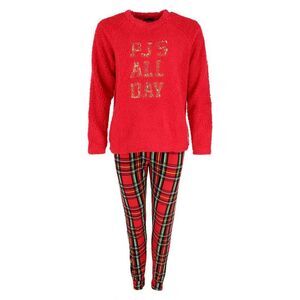 em & alfie Women's PJ All Day Plaid Crewneck Pajama Set
